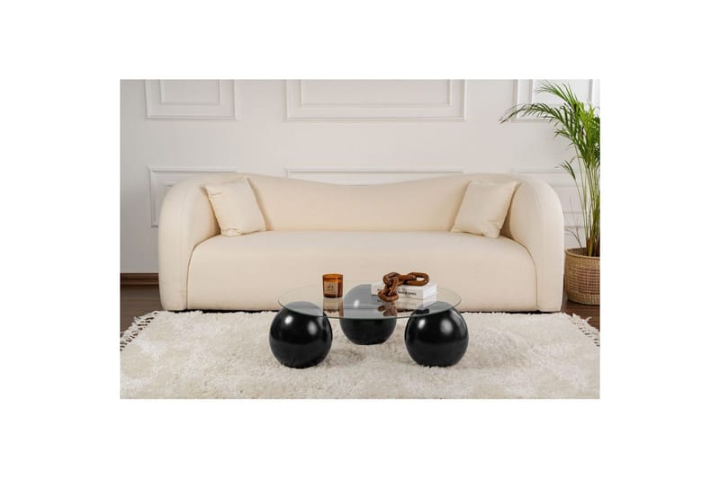 Soffbord Nordure Soffbord Sibas Svart / Transparent Svart,Silver - Möbler - Bord & matgrupp - Soffbord