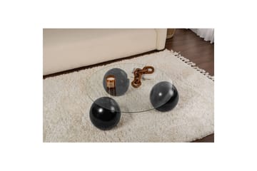 Soffbord Nordure Soffbord Sibas Svart / Transparent Svart,Silver - Möbler - Bord & matgrupp - Soffbord