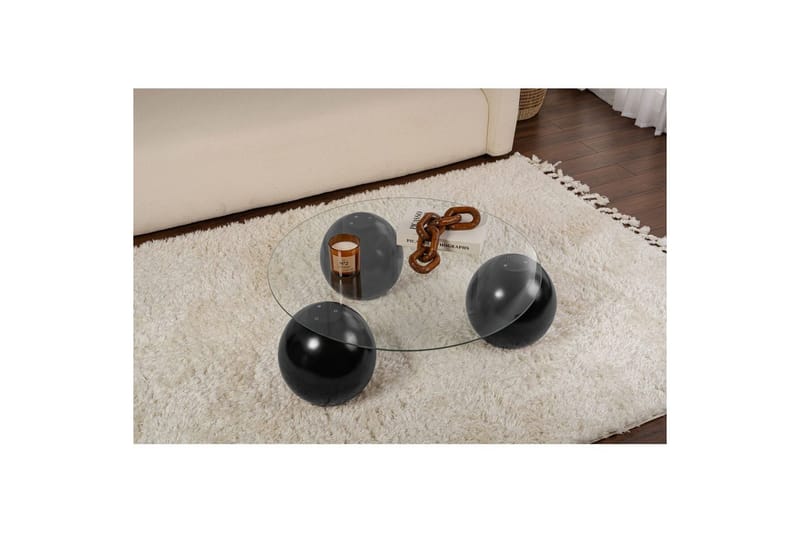 Soffbord Nordure Soffbord Sibas Svart / Transparent Svart,Silver - Möbler - Bord & matgrupp - Soffbord