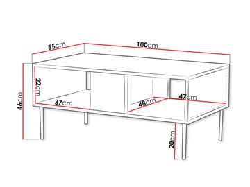 Norrs Soffbord 100 cm - beige - Möbler - Bord & matgrupp - Soffbord - Soffbord med förvaring
