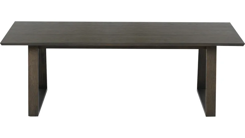 Soffbord Norvik 140 cm - Brunlackad ekfaner med vitpigmenterad finish - Möbler - Bord & matgrupp - Soffbord