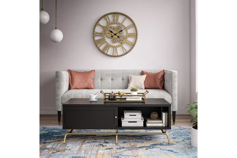 Nova Soffbord 122 cm med Förvaring Svart - CosmoLiving - Möbler - Bord & matgrupp - Soffbord