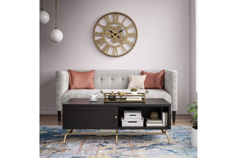 Nova Soffbord 122 cm med Förvaring Svart - CosmoLiving - Möbler - Bord & matgrupp - Soffbord - Soffbord med förvaring