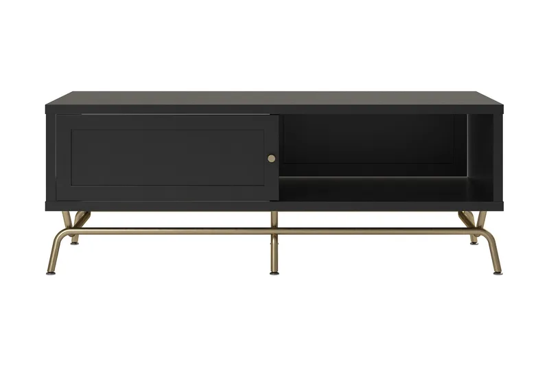 Nova Soffbord 122 cm med Förvaring Svart