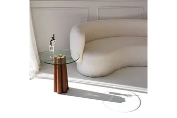 Soffbord Novera Valnöt / Transparent - Valnöt / Transparent - Möbler - Bord & matgrupp - Soffbord