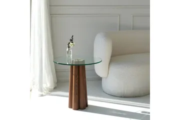 Soffbord Novera Valnöt / Transparent - Valnöt / Transparent - Möbler - Bord & matgrupp - Soffbord