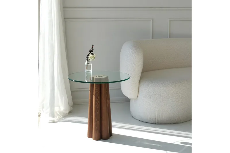 Soffbord Novera Valnöt / Transparent - Valnöt / Transparent - Möbler - Bord & matgrupp - Soffbord