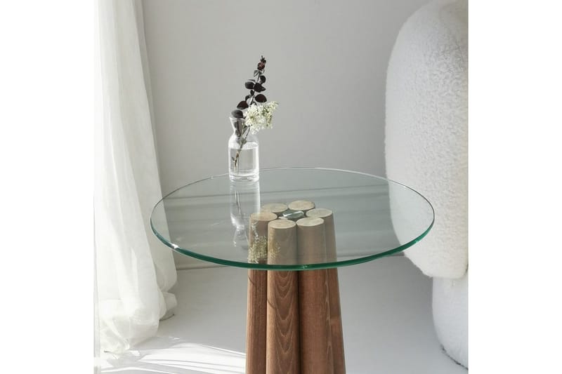 Soffbord Novera Valnöt / Transparent - Valnöt / Transparent - Möbler - Bord & matgrupp - Soffbord