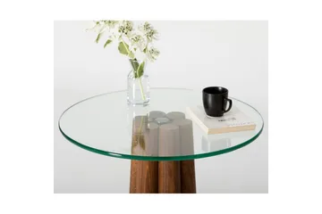 Soffbord Novera Valnöt / Transparent - Valnöt / Transparent - Möbler - Bord & matgrupp - Soffbord