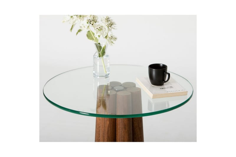 Soffbord Novera Valnöt / Transparent - Valnöt / Transparent - Möbler - Bord & matgrupp - Soffbord