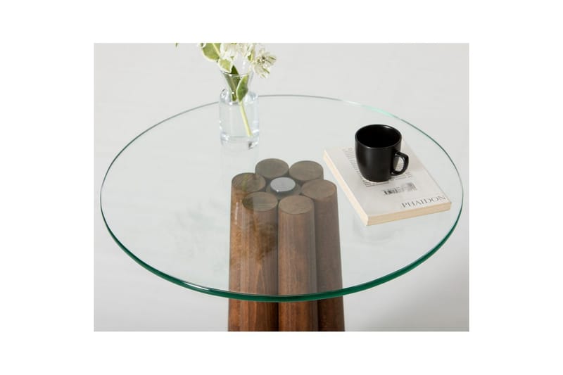 Soffbord Novera Valnöt / Transparent - Valnöt / Transparent - Möbler - Bord & matgrupp - Soffbord