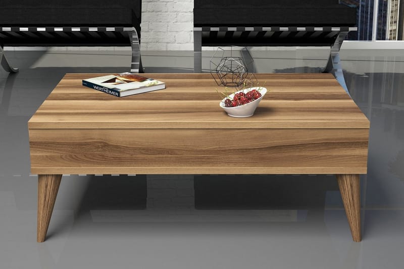 Soffbord Nyarai 90 cm med Förvaring Hylla - Soffbord