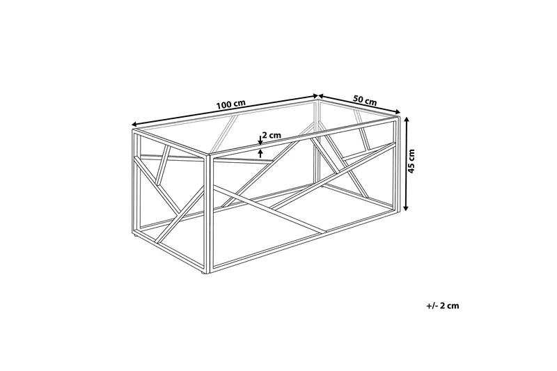 Orland Soffbord 100 cm - Glas/Guld - Möbler - Bord & matgrupp - Soffbord