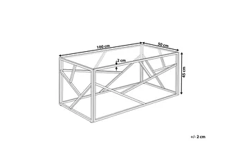 Orland Soffbord 100 cm - Glas/Guld - Möbler - Bord & matgrupp - Soffbord