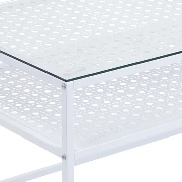 Orvanel Soffbord 100 cm - Transparent och matt vit - Möbler - Bord & matgrupp - Soffbord - Soffbord med förvaring