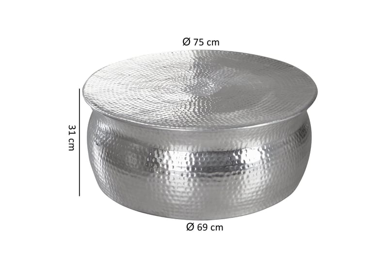 Osagie Soffbord 75 cm Runt - Silver - Möbler - Bord & matgrupp - Soffbord
