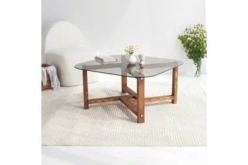 Ostwerwal Soffbord 80 cm Runt - Natur/Glas - Möbler - Bord & matgrupp - Soffbord