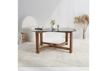 Ostwerwal Soffbord 80 cm Runt - Natur/Glas - Möbler - Bord & matgrupp - Soffbord