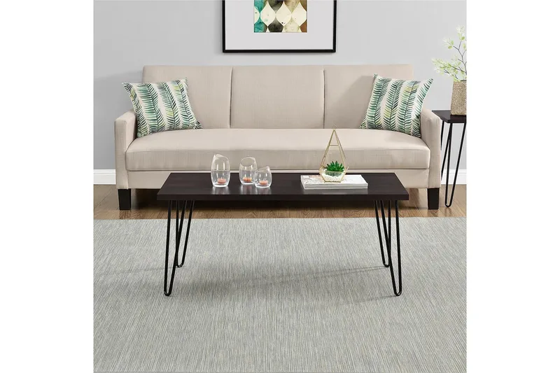 Owen Soffbord 107 cm Espresso/Svart - Dorel Home - Möbler - Bord & matgrupp - Soffbord