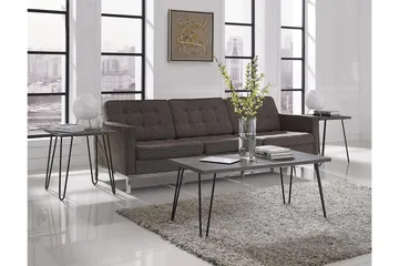 Owen Soffbord 107 cm Grå/Svart - Dorel Home - Möbler - Bord & matgrupp - Soffbord