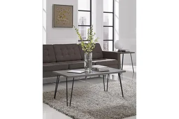 Owen Soffbord 107 cm Grå/Svart - Dorel Home - Möbler - Bord & matgrupp - Soffbord