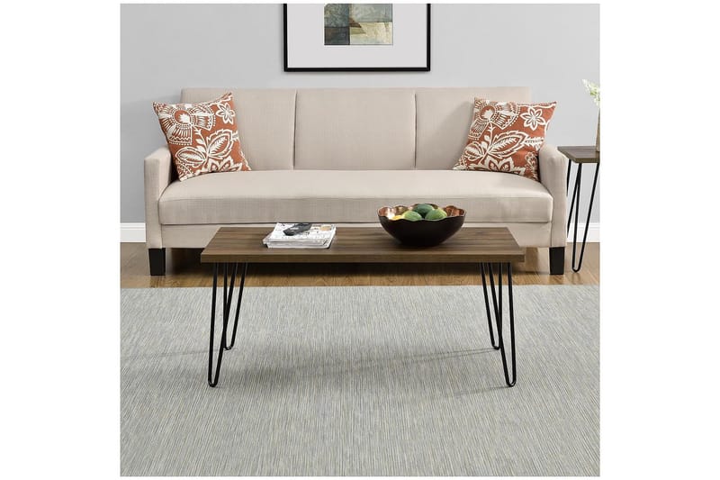 Owen Soffbord 107 cm Valnötsbrun/Svart - Dorel Home - Möbler - Bord & matgrupp - Soffbord