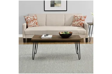 Owen Soffbord 107 cm Valnötsbrun/Svart - Dorel Home - Möbler - Bord & matgrupp - Soffbord