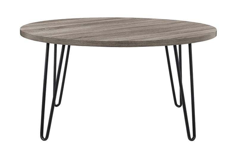 Owen Soffbord 90 cm Ovalt Runt Grå/Svart, Dorel Home