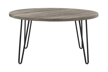 Owen Soffbord 90 cm Ovalt Runt Grå/Svart - Dorel Home - Möbler - Bord & matgrupp - Soffbord