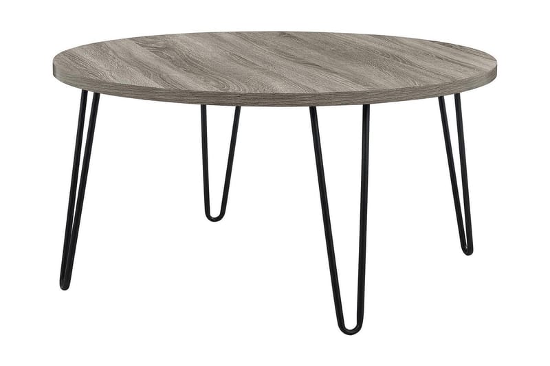 Owen Soffbord 90 cm Ovalt Runt Grå/Svart - Dorel Home - Möbler - Bord & matgrupp - Soffbord