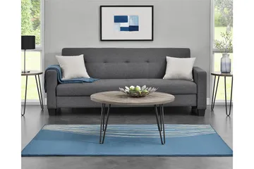 Owen Soffbord 90 cm Ovalt Runt Grå/Svart - Dorel Home - Möbler - Bord & matgrupp - Soffbord