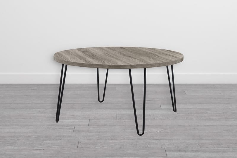 Owen Soffbord 90 cm Ovalt Runt Grå/Svart - Dorel Home - Möbler - Bord & matgrupp - Soffbord