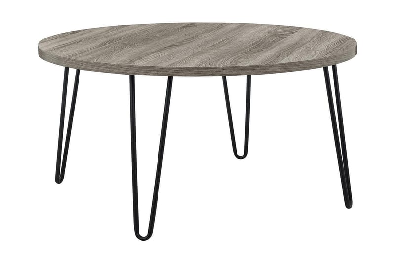 Owen Soffbord 90 cm Ovalt Runt Grå/Svart - Dorel Home - Möbler - Bord & matgrupp - Soffbord