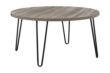 Owen Soffbord 90 cm Ovalt Runt Grå/Svart - Dorel Home - Möbler - Bord & matgrupp - Soffbord