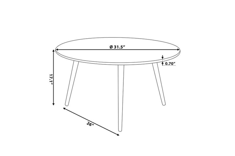 Pagliei Soffbord 80 cm Runt - Svart/Natur - Möbler - Bord & matgrupp - Soffbord