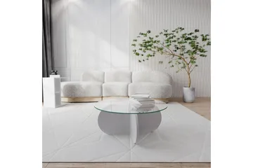 Pakalni Soffbord 75x35x75 cm Runt - Vit - Möbler - Bord & matgrupp - Soffbord