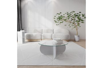 Pakalni Soffbord 75x35x75 cm Runt - Vit - Möbler - Bord & matgrupp - Soffbord