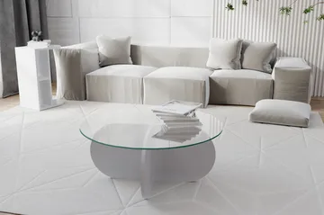 Pakalni Soffbord 75x35x75 cm Runt - Vit - Möbler - Bord & matgrupp - Soffbord