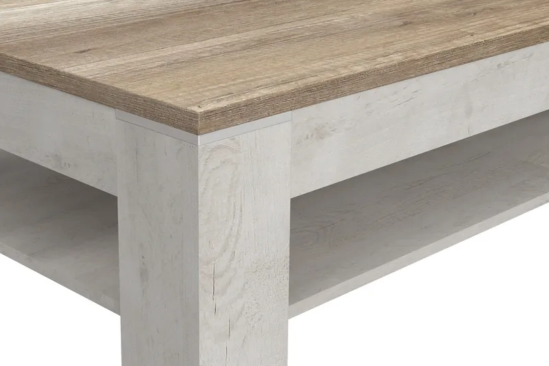 Perkhill Soffbord 120 cm med Förvaring Hylla - Brun/Grå - Möbler - Bord & matgrupp - Soffbord - Soffbord med förvaring