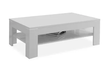 Perkhill Soffbord 120 cm med Förvaring Hylla - Vit - Möbler - Bord & matgrupp - Soffbord - Soffbord med förvaring