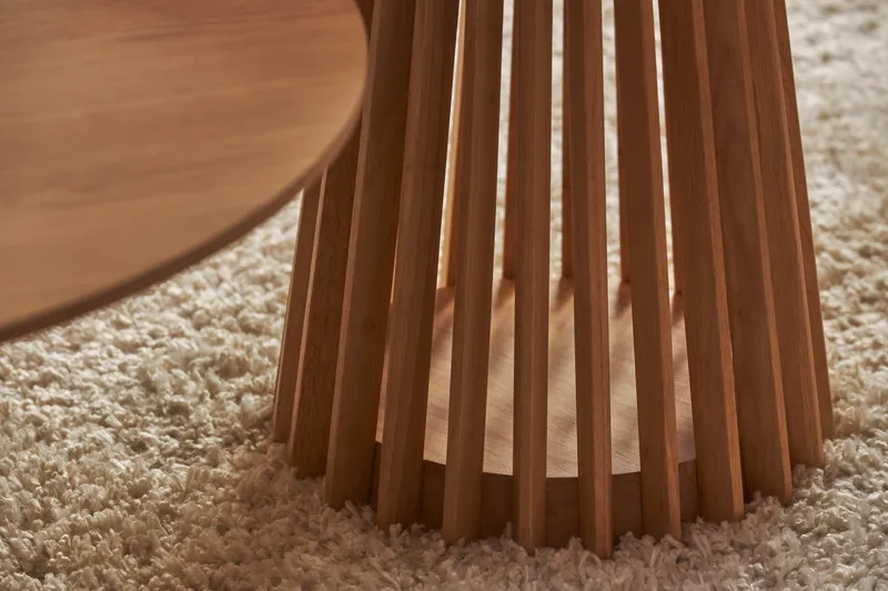 Peyra Soffbord  60 cm Runt Ek - Natur - Möbler - Bord & matgrupp - Soffbord