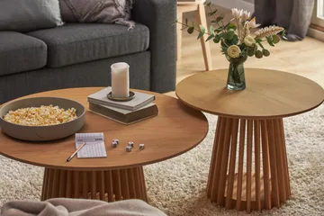 Peyra Soffbord  60 cm Runt Ek - Natur - Möbler - Bord & matgrupp - Soffbord