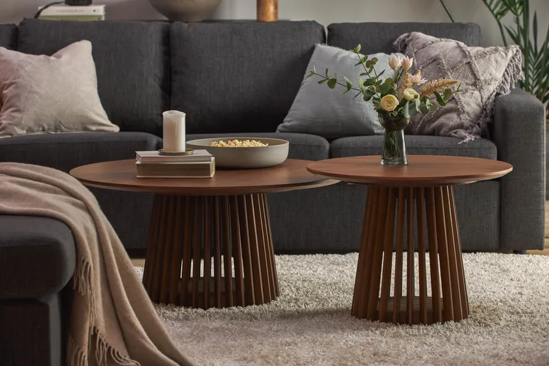 Peyra Soffbord 60 cm Runt - Valnöt - Möbler - Bord & matgrupp - Soffbord