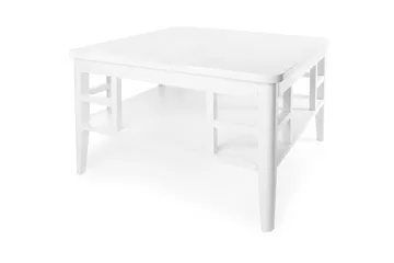 Piteå Soffbord 80 cm med Förvaring Hylla - Vit - Möbler - Bord & matgrupp - Soffbord - Soffbord med förvaring