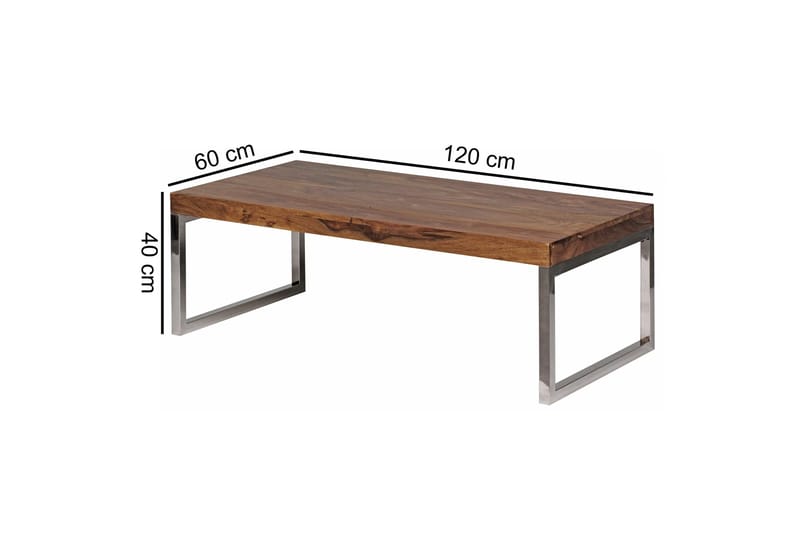 Plessey Soffbord 120 cm - Massivt Trä/Krom - Möbler - Bord & matgrupp - Soffbord