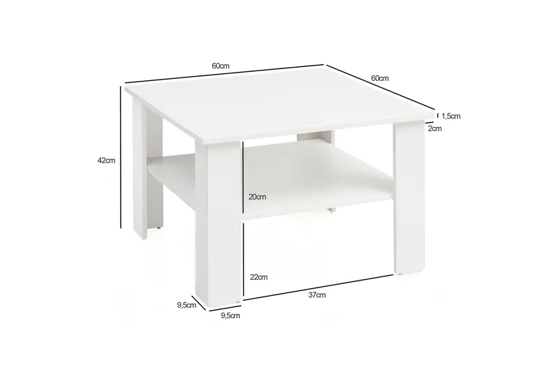 Podsiad Soffbord 60 cm - Vit - Möbler - Bord & matgrupp - Soffbord