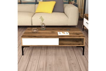 Poko Rektangulärt Soffbord 105 cm med Öppen Hylla i Trä - Brun - Möbler - Bord & matgrupp - Soffbord