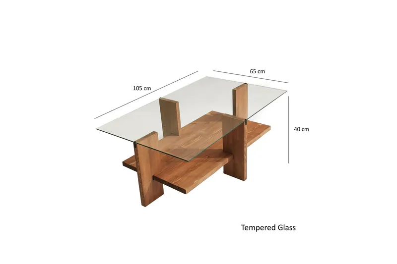 Puijas Soffbord 105x40x105 cm - Brun - Möbler - Bord & matgrupp - Soffbord