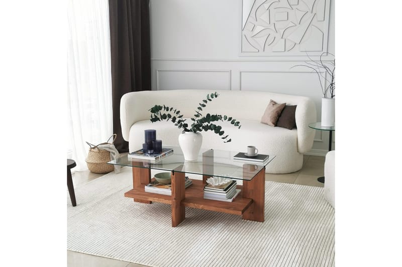 Puijas Soffbord 105x40x105 cm - Brun - Möbler - Bord & matgrupp - Soffbord