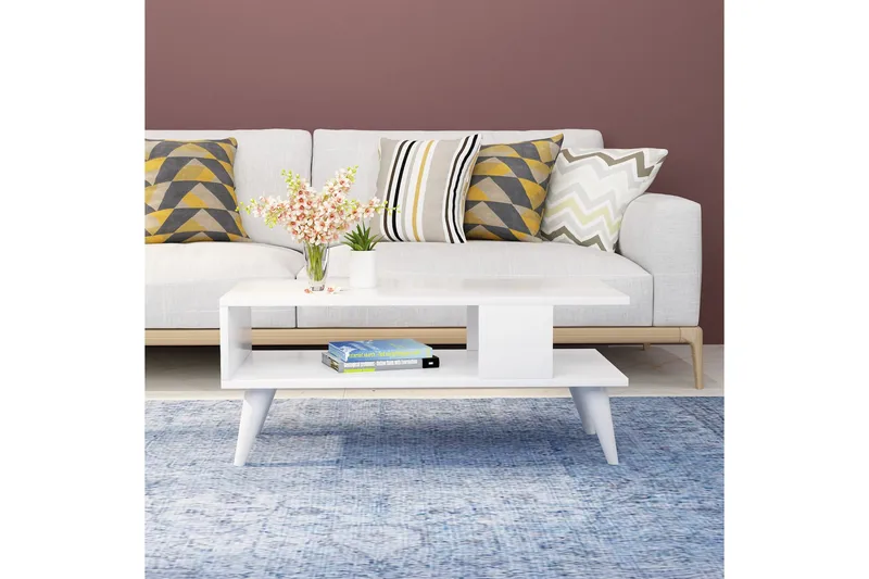 Puijas Soffbord 90x40x90 cm - Vit - Möbler - Bord & matgrupp - Soffbord